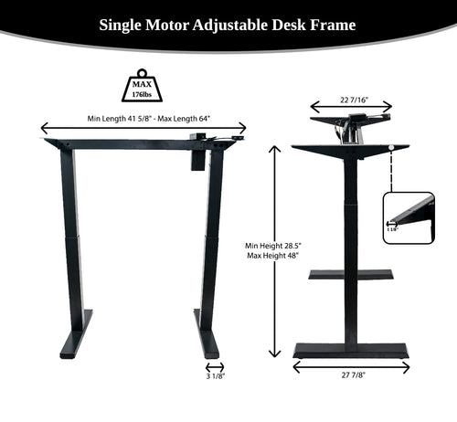 ErgoMax 48-Inch Motorized Adjustable Desk Frame — ABC360