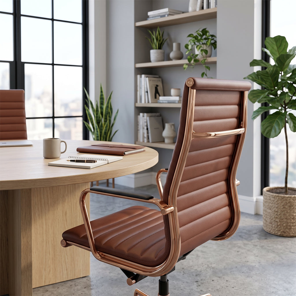 ErgoMax Leather Office Chair, Set of 2 — SE4715