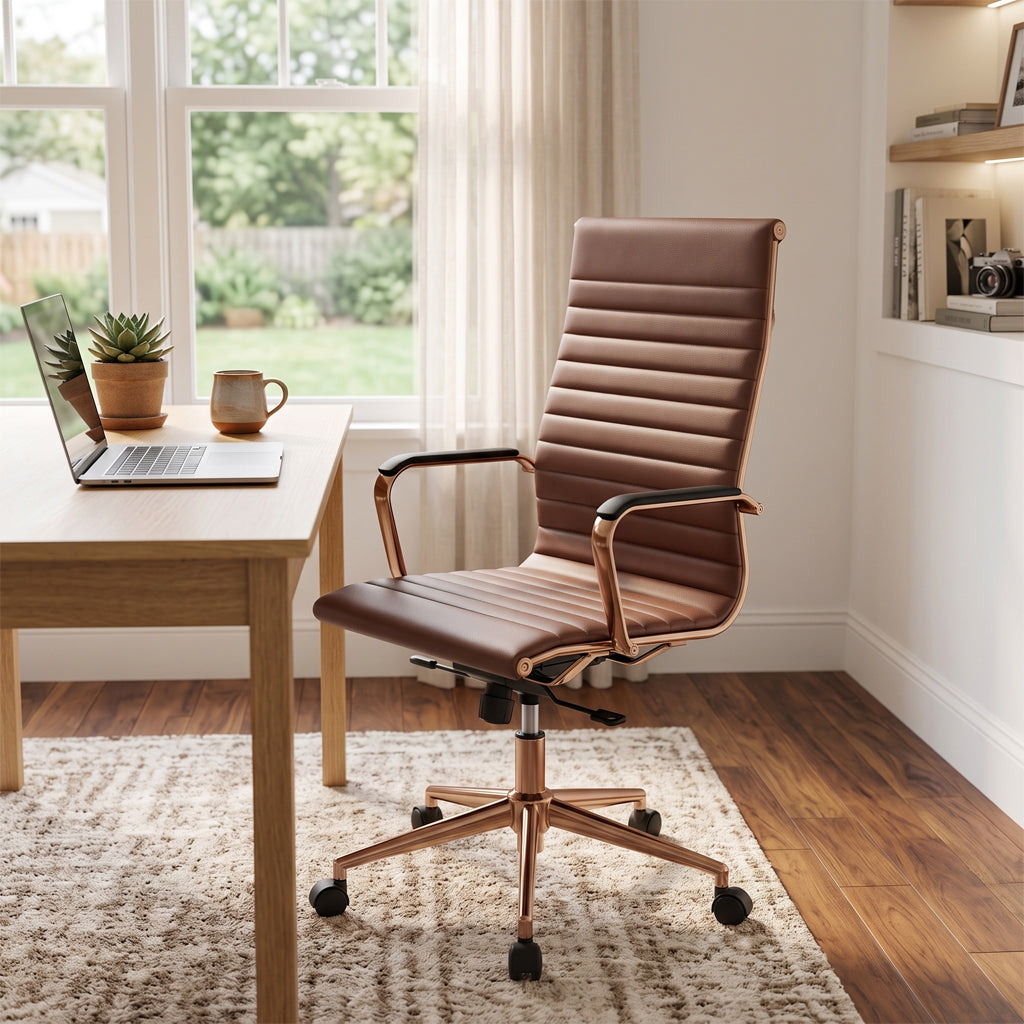 ErgoMax Leather Office Chair, Set of 2 — SE4715