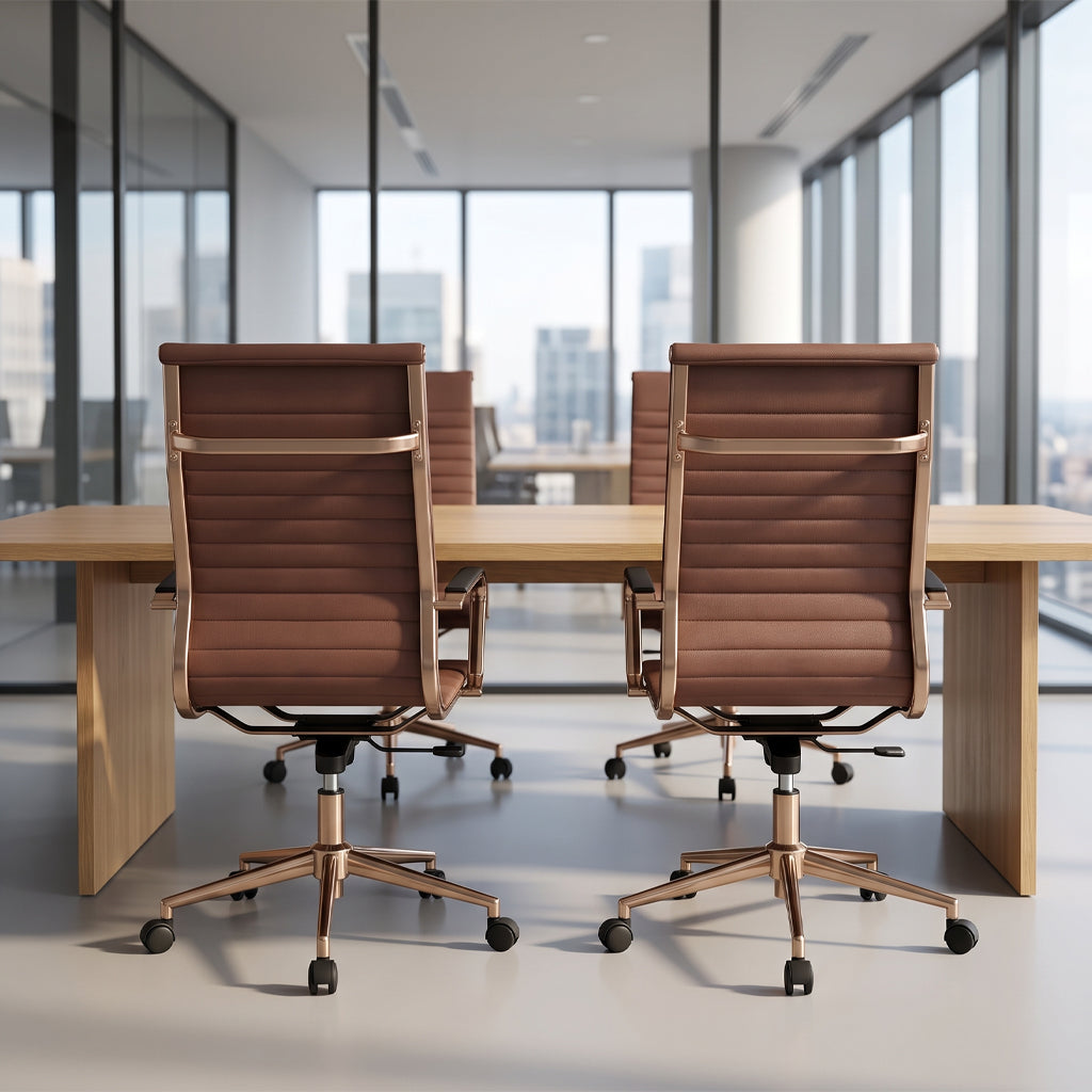 ErgoMax Leather Office Chair, Set of 2 — SE4715