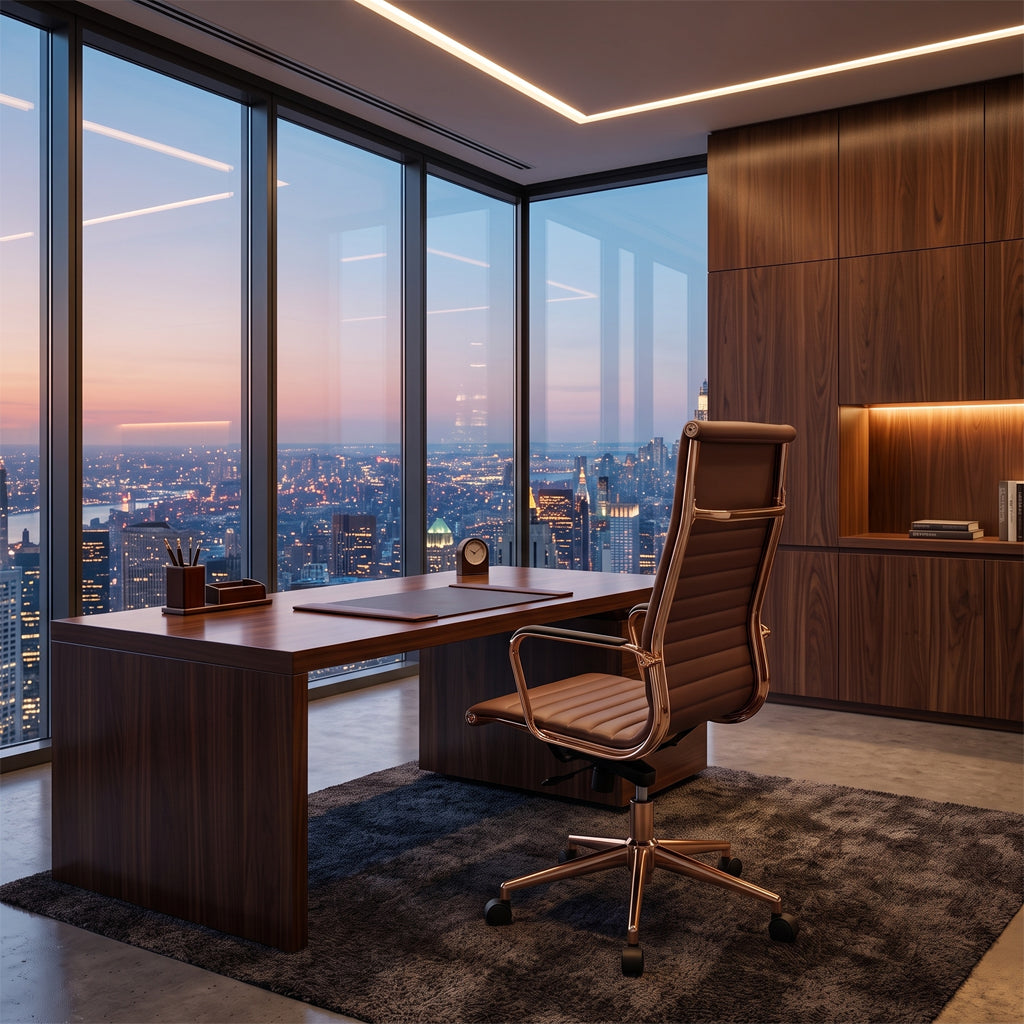 ErgoMax Leather Office Chair, Set of 2 — SE4715