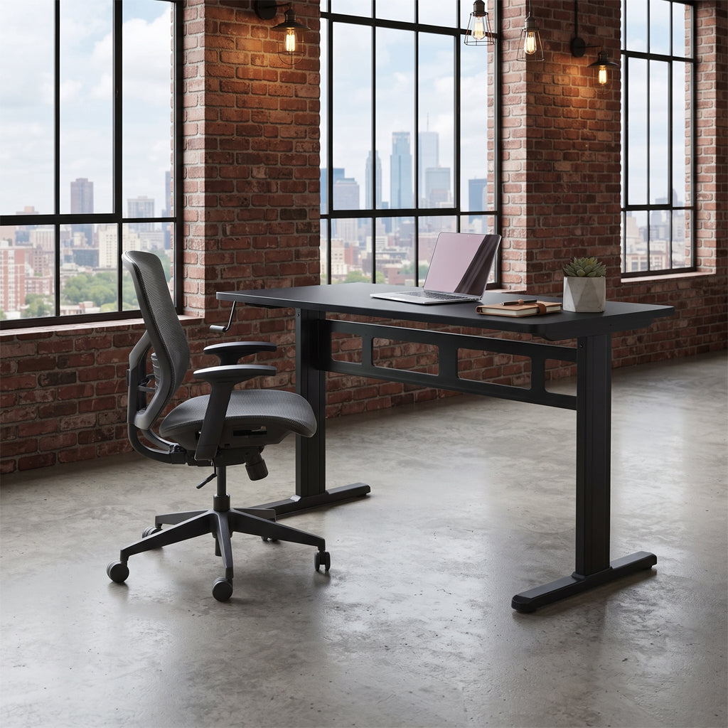 ErgoMax 45-Inch Adjustable Sit-Stand Crank Desk — ABC102BKTT