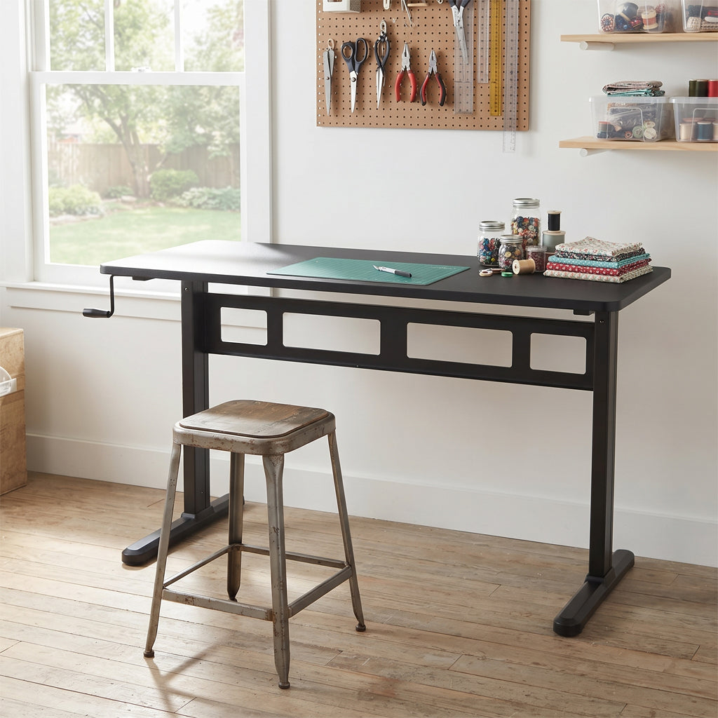 ErgoMax 45-Inch Adjustable Sit-Stand Crank Desk — ABC102BKTT