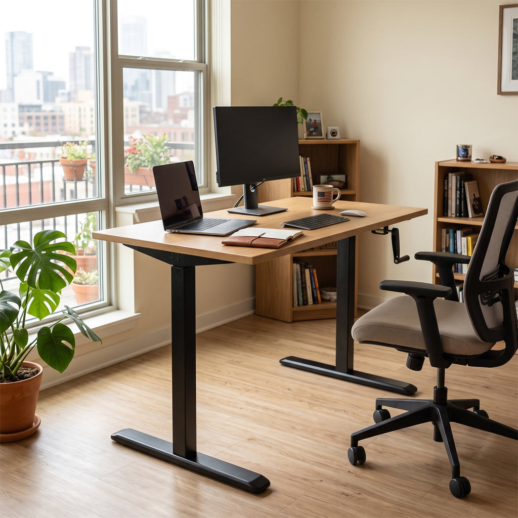 ErgoMax 48.56-Inch Adjustable Crank Desk Frame — ABC256