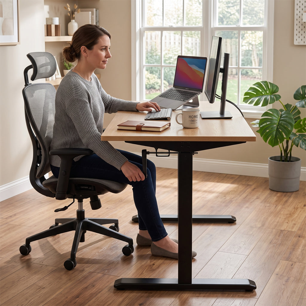 ErgoMax 48.56-Inch Adjustable Crank Desk Frame — ABC256