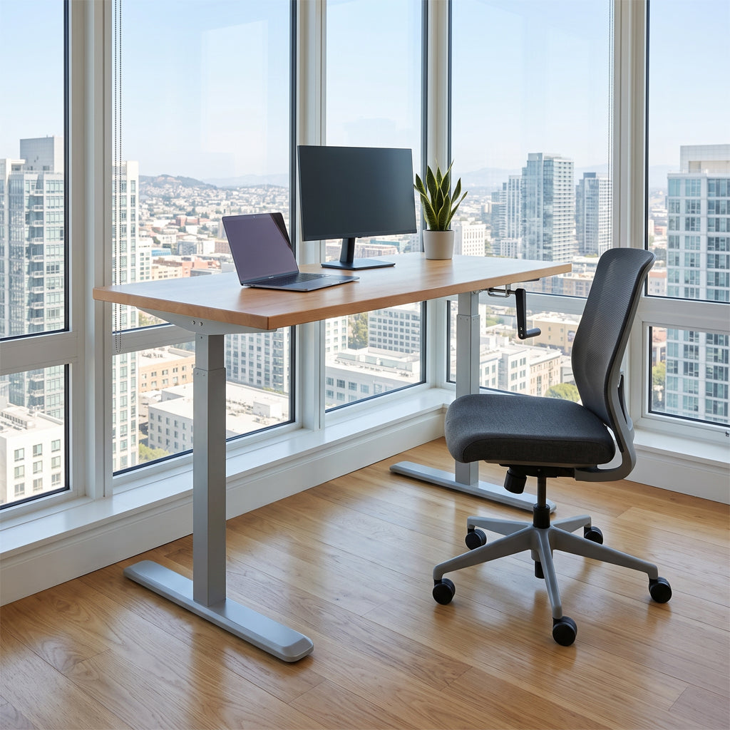 ErgoMax 48.56-Inch Adjustable Crank Desk Frame — ABC256
