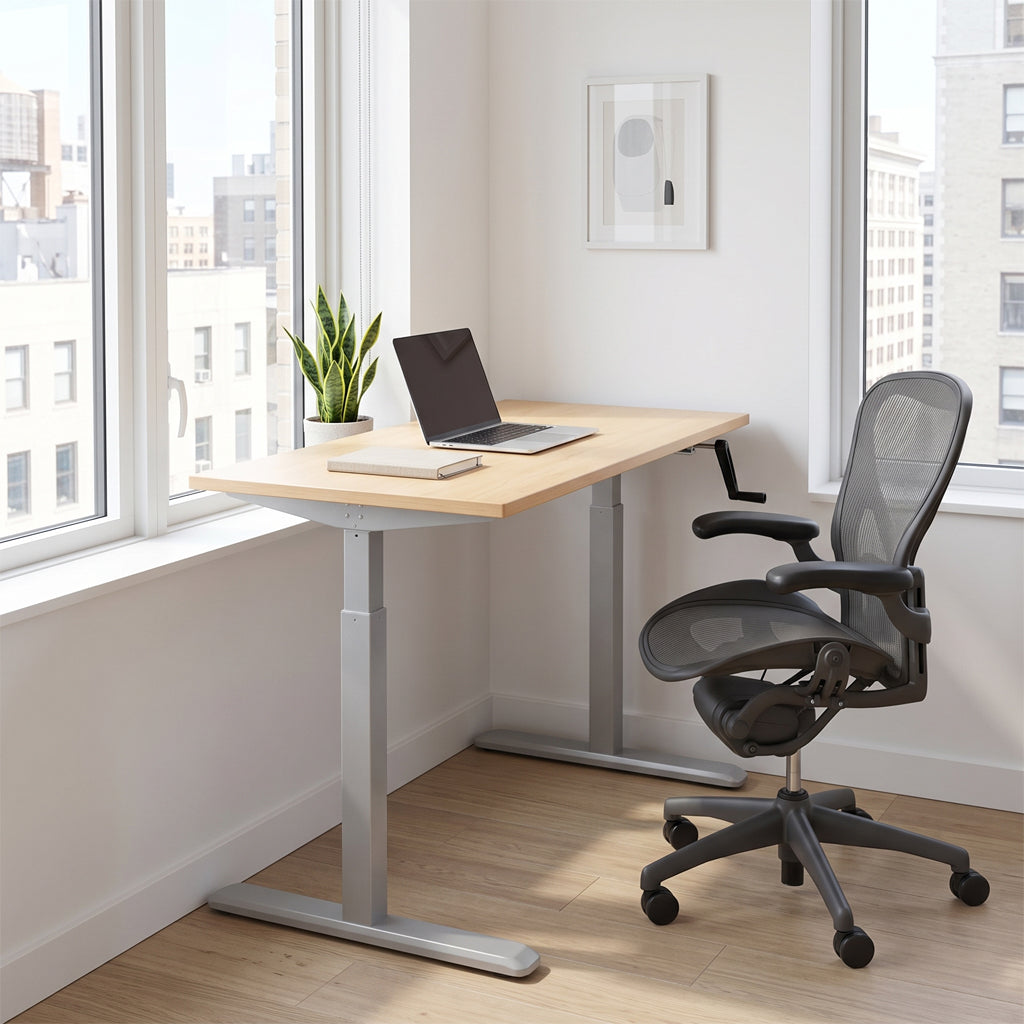 ErgoMax 48.56-Inch Adjustable Crank Desk Frame — ABC256