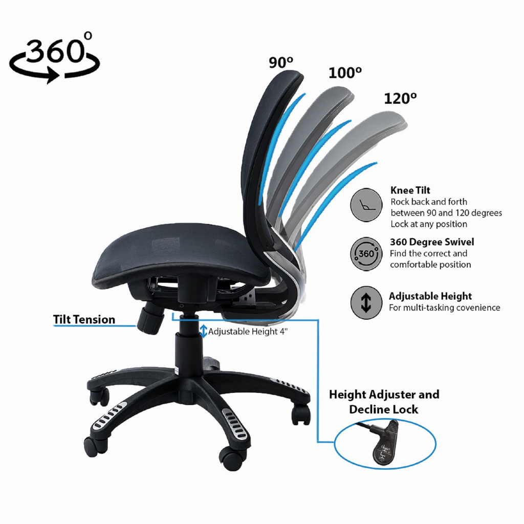 ErgoMax 42" Minimal MSH102BKNA