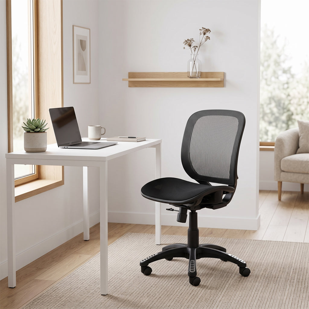 ErgoMax Minimal Ergonomic Mesh Office Chair — MSH102BKNA