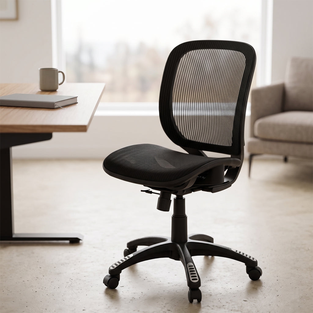 ErgoMax Minimal Ergonomic Mesh Office Chair — MSH102BKNA