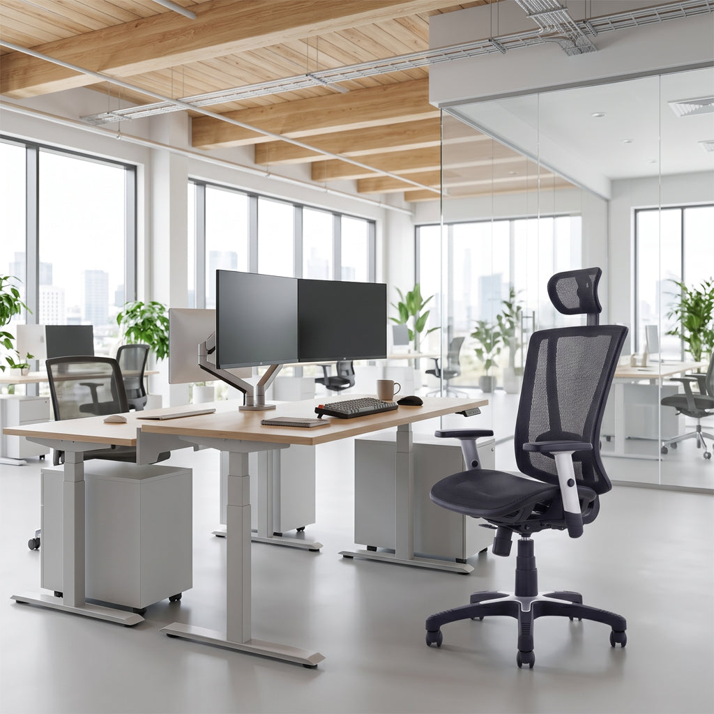 ErgoMax Easy Ergonomic Mesh Office Chair with Headrest — MSH112