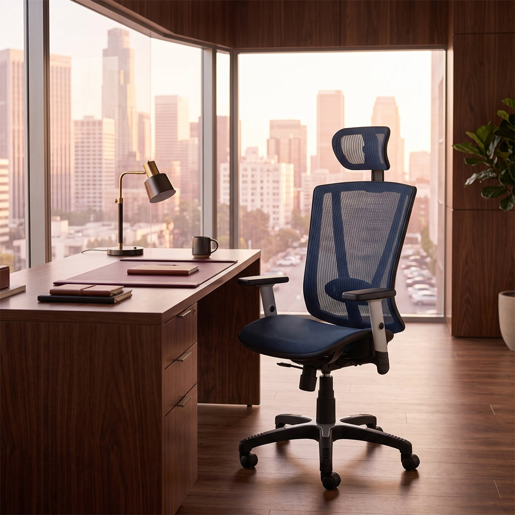 ErgoMax Easy Ergonomic Mesh Office Chair with Headrest — MSH112
