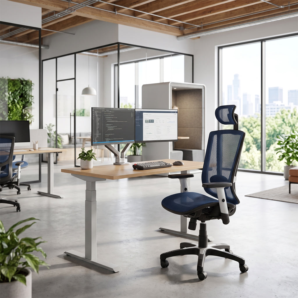 ErgoMax Easy Ergonomic Mesh Office Chair with Headrest — MSH112