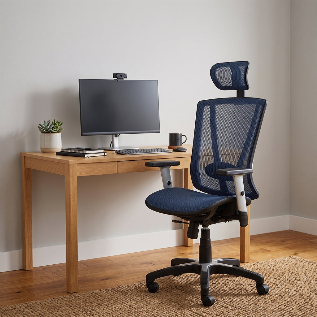 ErgoMax Easy Ergonomic Mesh Office Chair with Headrest — MSH112