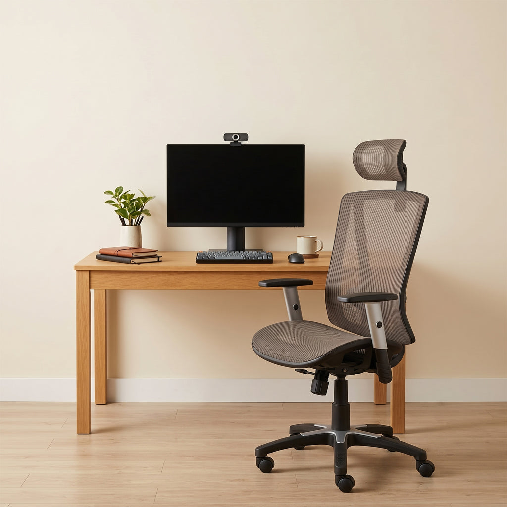 ErgoMax Easy Ergonomic Mesh Office Chair with Headrest — MSH112