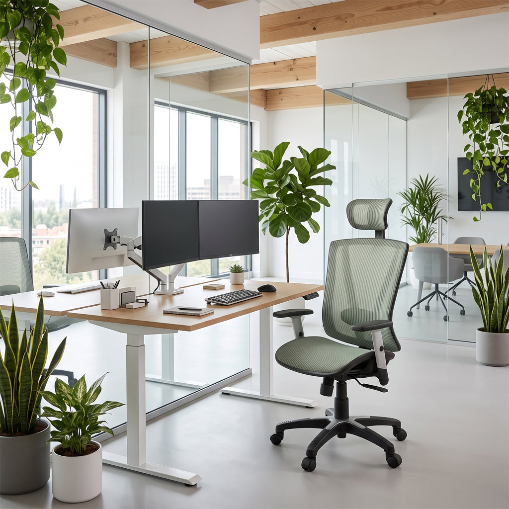 ErgoMax Easy Ergonomic Mesh Office Chair with Headrest — MSH112
