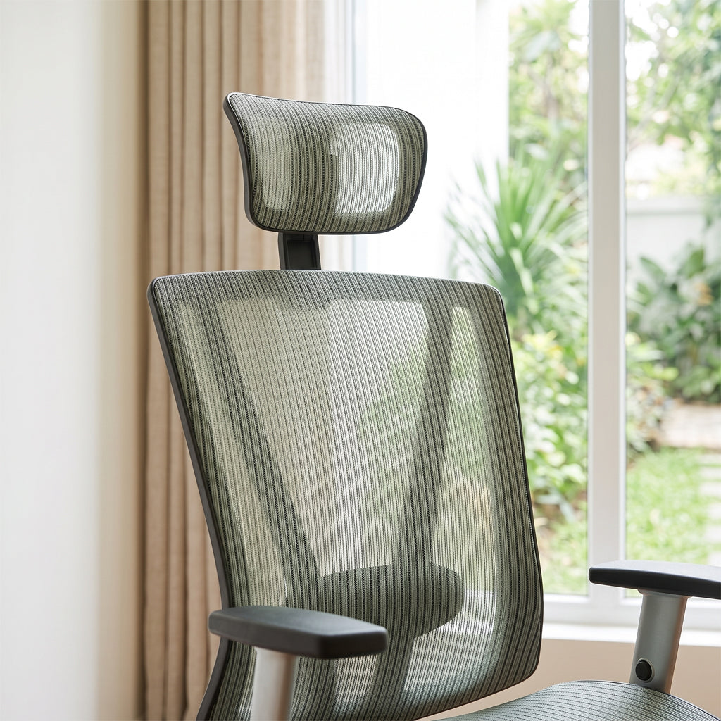 ErgoMax Easy Ergonomic Mesh Office Chair with Headrest — MSH112