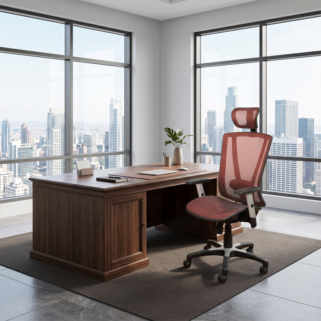 ErgoMax Easy Ergonomic Mesh Office Chair with Headrest — MSH112