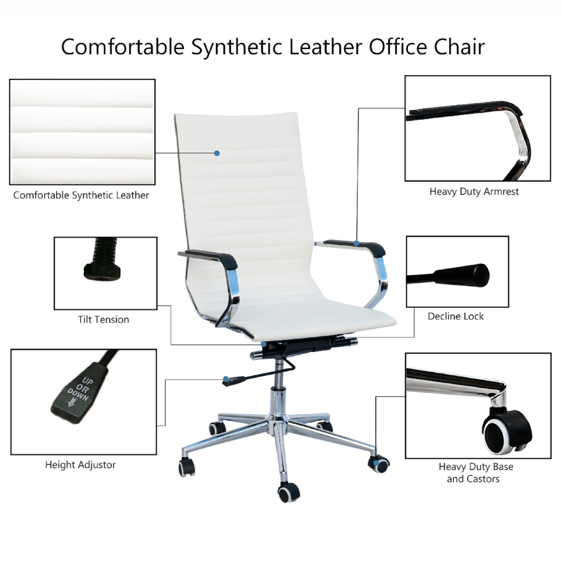 ErgoMax 46" Set 2 Leather SE4715