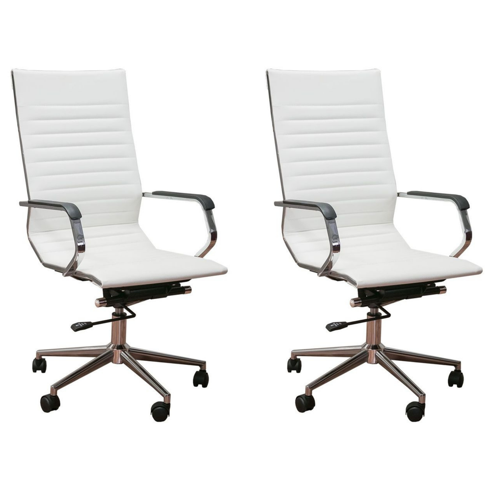 ErgoMax Leather Office Chair, Set of 2 — SE4715