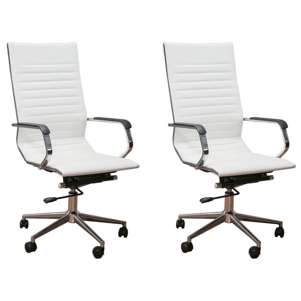 ErgoMax Leather Office Chair, Set of 2 — SE4715